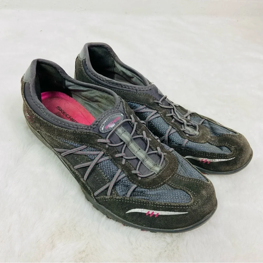 Skechers relaxed fit memory foam brown and Pink Casual Sneakers size 8